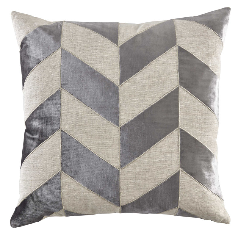 Evora Square Pillow Cover & Insert, Gray