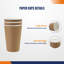 Paquet de 500 gobelets en papier 12 oz pour boissons chaudes
