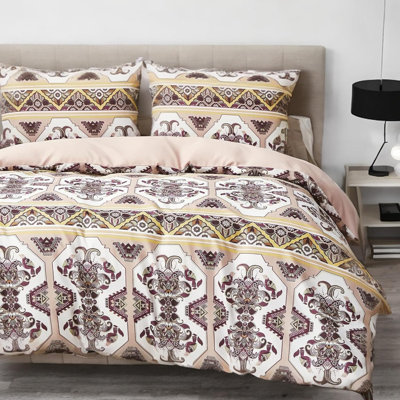 Ensemble de housse de couette réversible Vintage Baroque Blush