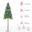 Arbre de Noël artificiel haute 6 pi avec 175 lumières blanches ou colorées et base en acier