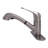FlowCurve 8 in. Centerset 1-Handle Pull-Out Sprayer Kitchen Faucet with Deckplate in Brushed Nickel