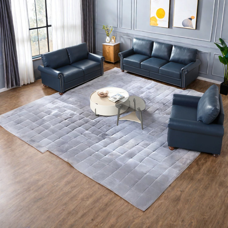 Canapés modernes bleu marine peu encombrants, similicuir avec rangement pour la maison