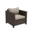 Chaise longue d'extérieur en osier avec coussins