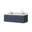Ensemble de meuble-lavabo double avec plateau en marbre de culture et robinet