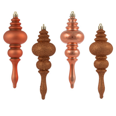 7" 4-Finish Finial Ornament