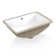 Sinber 14.72'' White Ceramic Rectangular Undermount Bathroom Sink with Overflow
