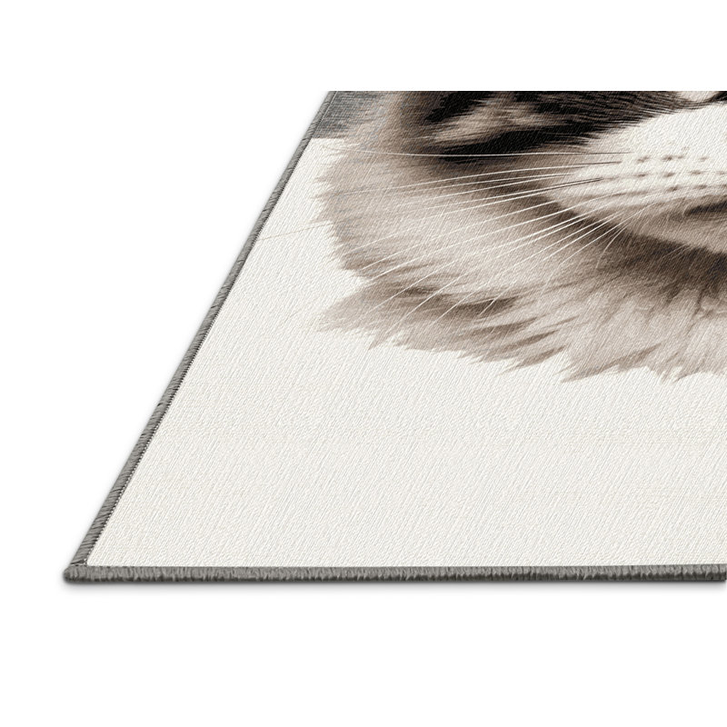 Washable Ragdoll Cats Area Rug, Round 7'