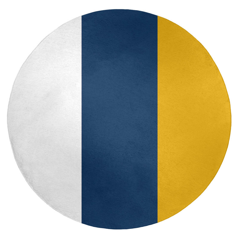 Tapis bleu/bleu, Rond 5 pi