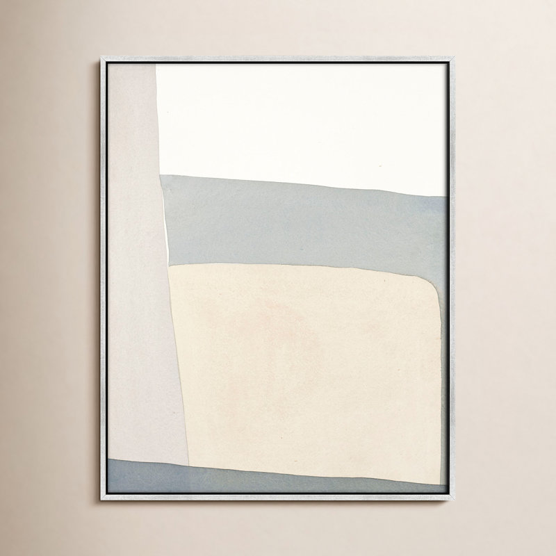 Simple gris par Julia Balfour - reproduction de cadre photo, Toile avec cadre argenté, H 25 po x l 20 po x P 1,4 po