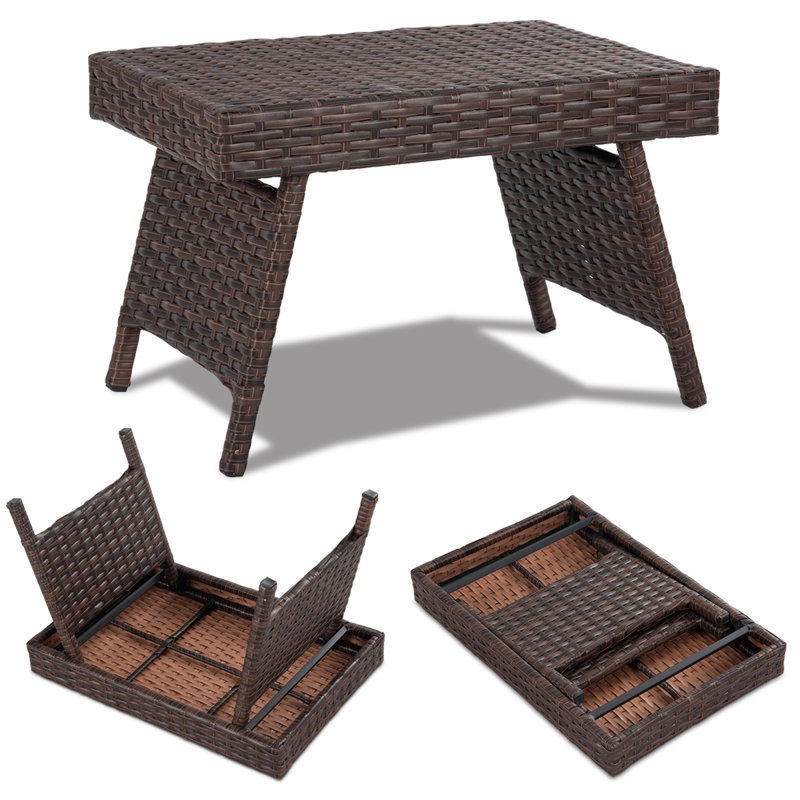 Table basse pliante en rotin Hielm