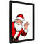 Art mural rétro noir encadré père Noël, impressions de style rétro-708889377