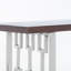 Contemporary Wood and Silver Metal Bench