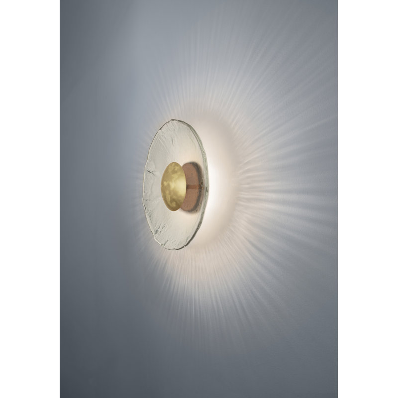 Inviso LED Flush Mounted Sconce, Noyer / laiton tacheté, 2700