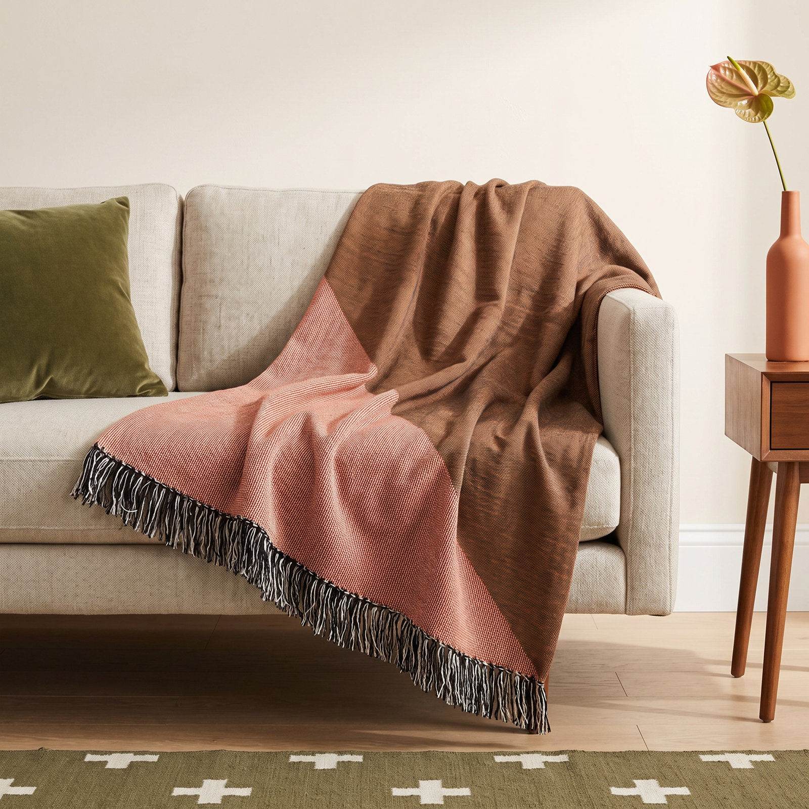 Zeze Throw Blanket, Brown