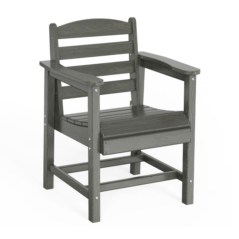 24 po Chaise de patio en PEHD, Gris
