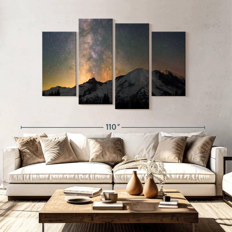 Alvord Milky Way Over Mount Rainier, 54" H x 84" W