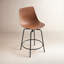 Clean Cut Swivel Stool with Metal Frame-69342294-69342296