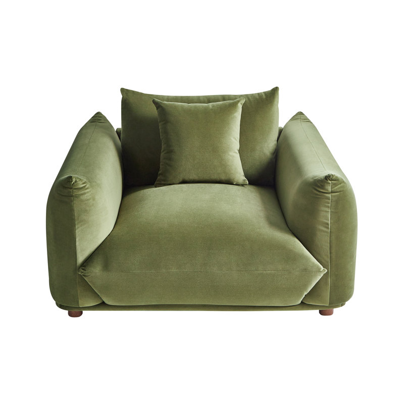 LUVOS Upholstered Armchair, Green