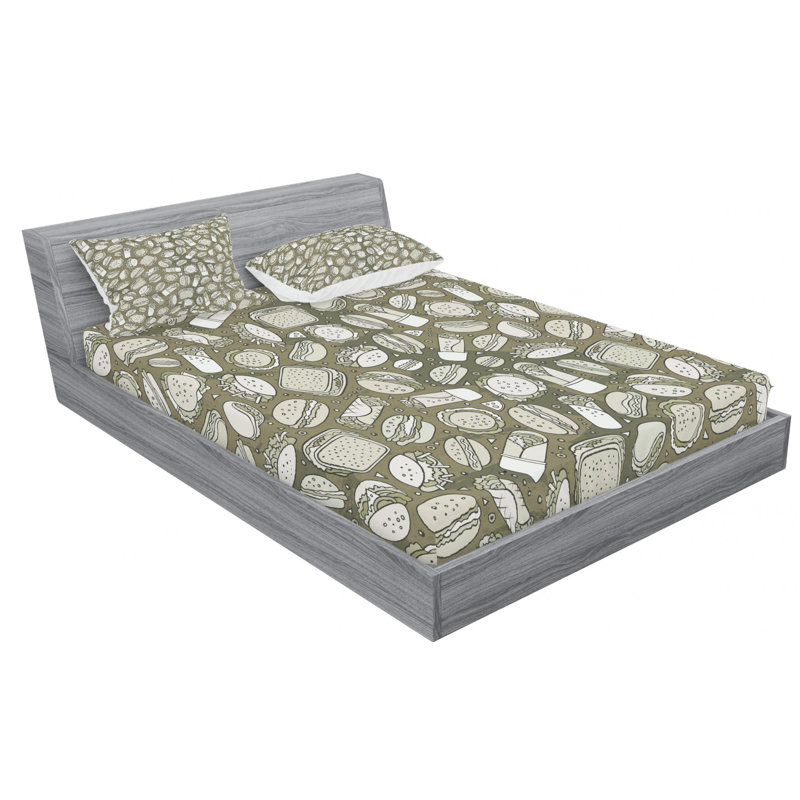Microfiber Sheet Set, Queen Sheet Set with Fitted Sheet