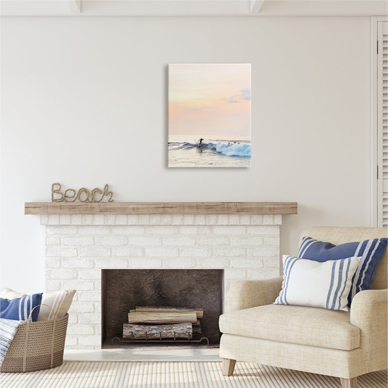 «Stupell Industries Sunset Surfer», reproduction d'art sur toile par Sissi et Seb, H 30 po x l 24 po x P 1,5 po