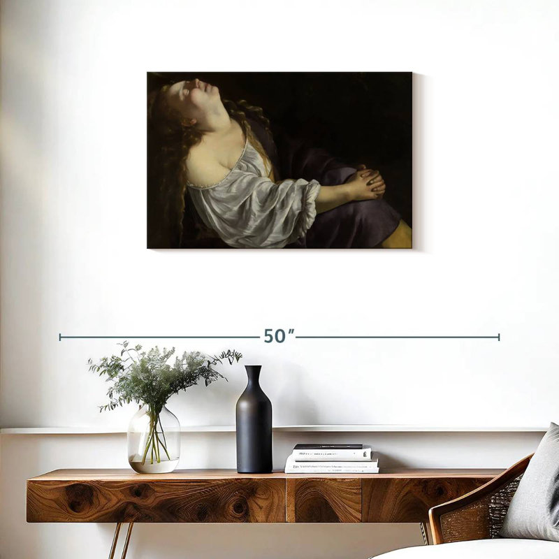 Adella Mary Magdalene en extase 1611, H 20 po x l 30 po