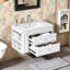 Meuble-lavabo mural simple 30 po avec lavabo en céramique flottant 2 tiroirs Design moderne-318065303