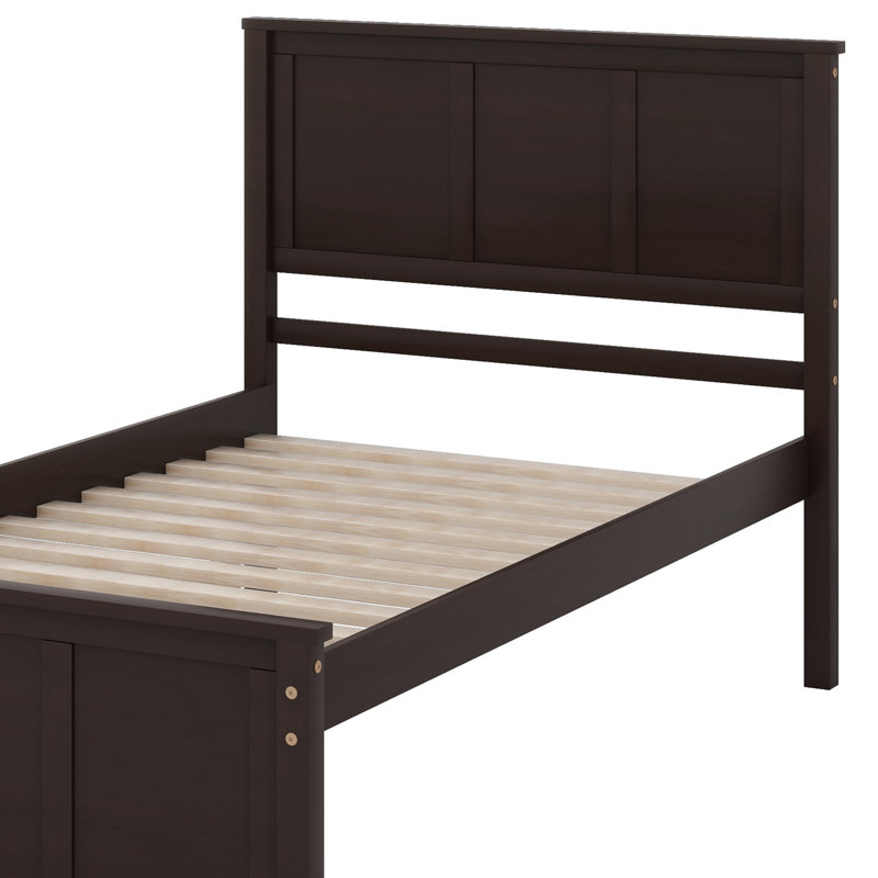 Lit plateforme avec lit gigogne, Espresso