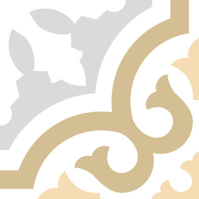 Casablanca Encaustic‑Look Patterned Porcelain Floor & Wall Tile, 8" x 8"
