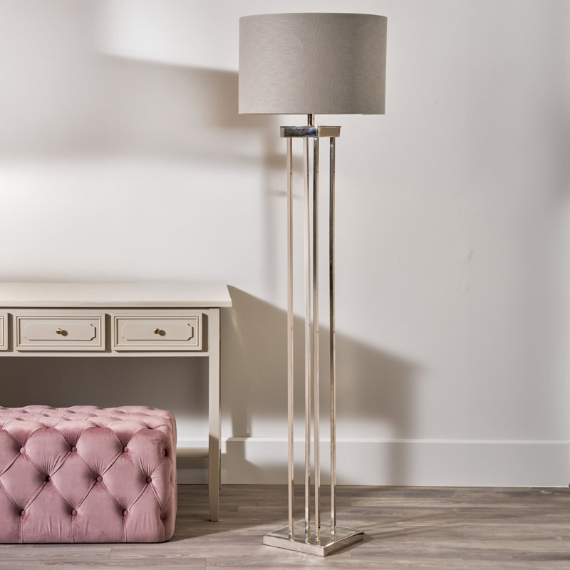 Bernado 169cm Traditional Floor Lamp, Grey, Polished