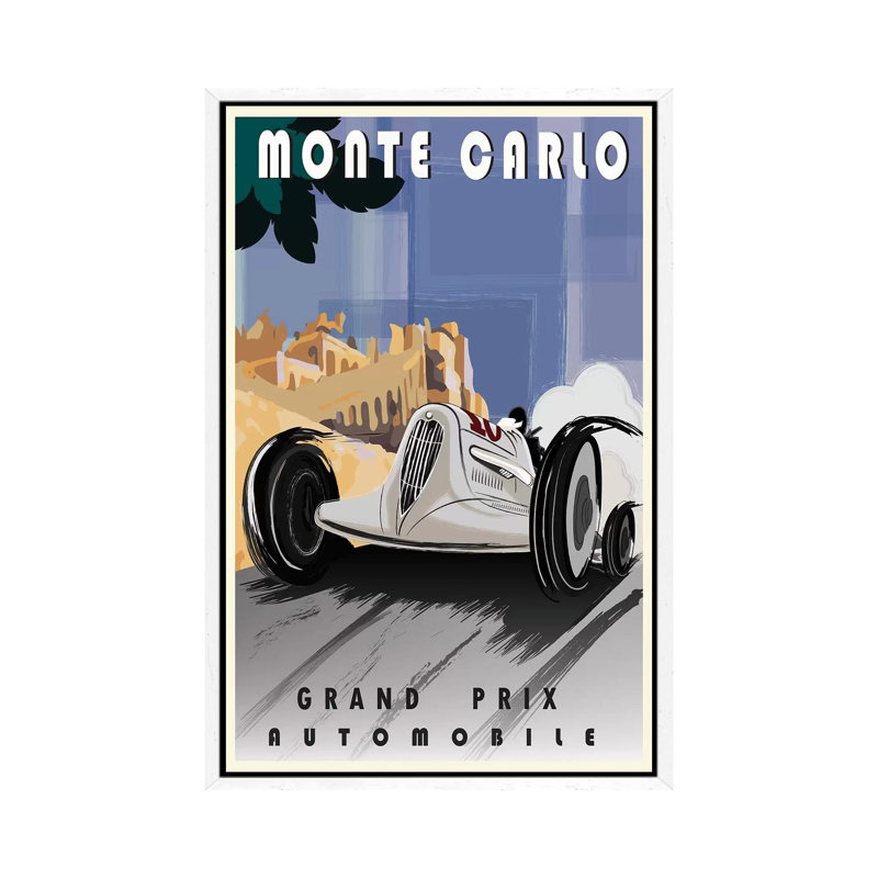 Monte Carlo - Print on Canvas, 152.5 cm H x 101.5 cm W, White Framed Canvas