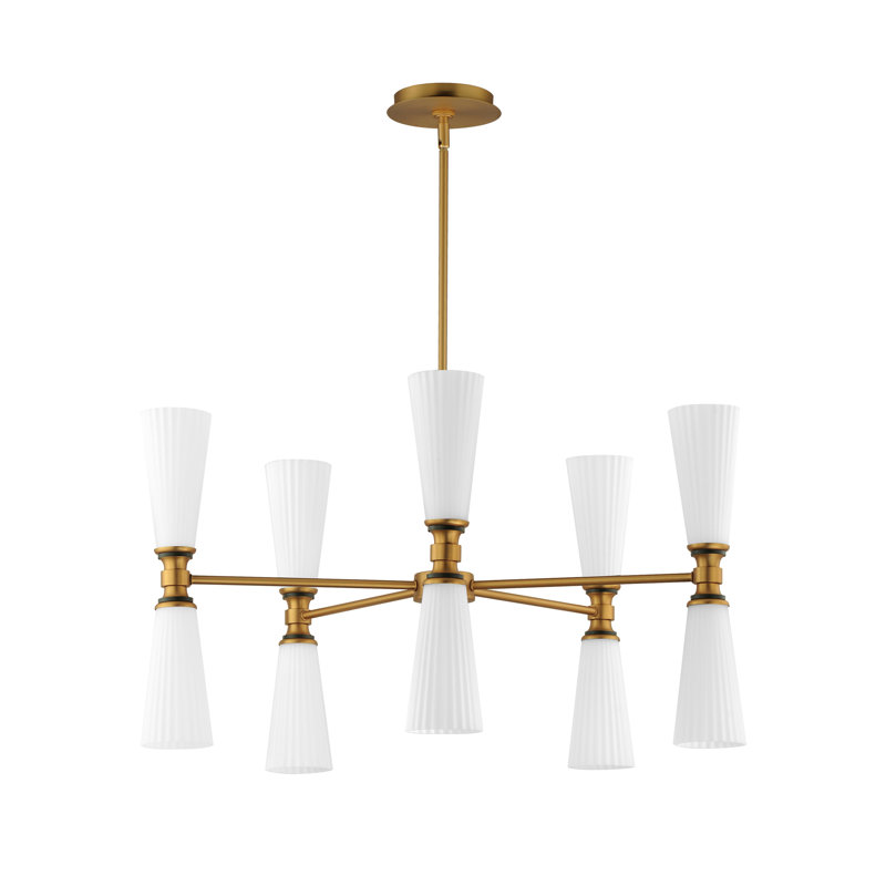 Lustre classique / traditionnel en acier à 10 lumières à intensité variable Ekaterini