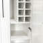 Multi - Purpose Expandable Pull Out Kitchen Pantry Storage, Organizer With Glass Doors, 8.25 In Width, 70.68 Height, 140.99 Lb Weight, White, Particle Board + Functional Organizer, Cabinet