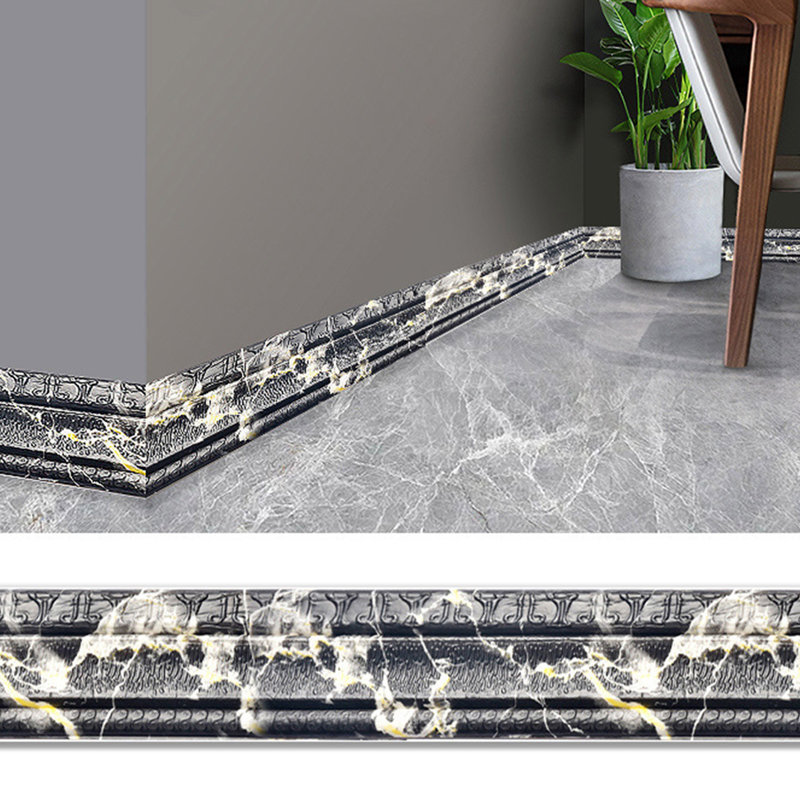 Mousse auto-adhésive en mousse moulée adhésive décorative murale de ligne de plinthe de bordure de papier peint pour le salon