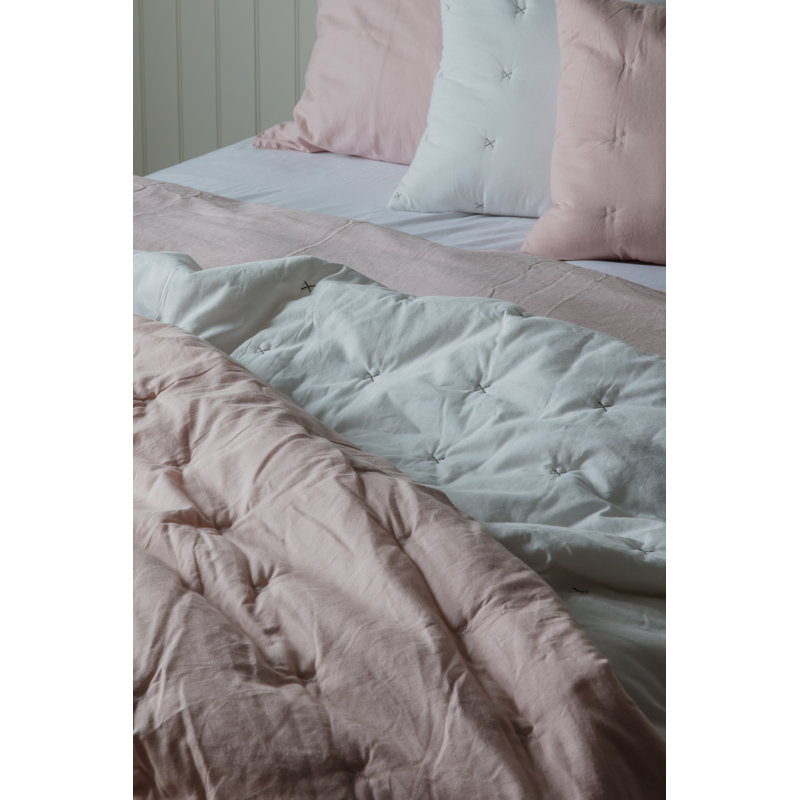 Kodeah Cotton Solid Colour Bedspread, Blush