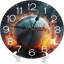 Horloge murale ronde Baseball On Fire