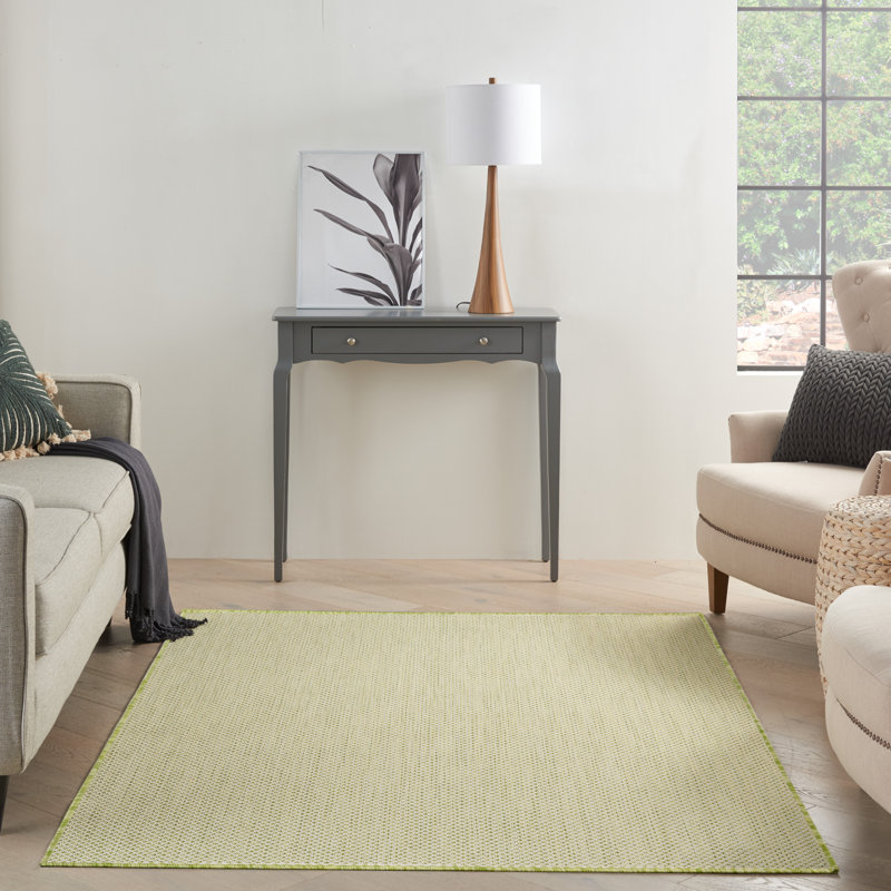 Tapis intérieur / extérieur vert Mccune, Rectangle 4 pi x 6 pi