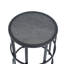 Table d'appoint en céramique avec structure en fer thermolaqué - Décoration de patio légère et résistante aux intempéries