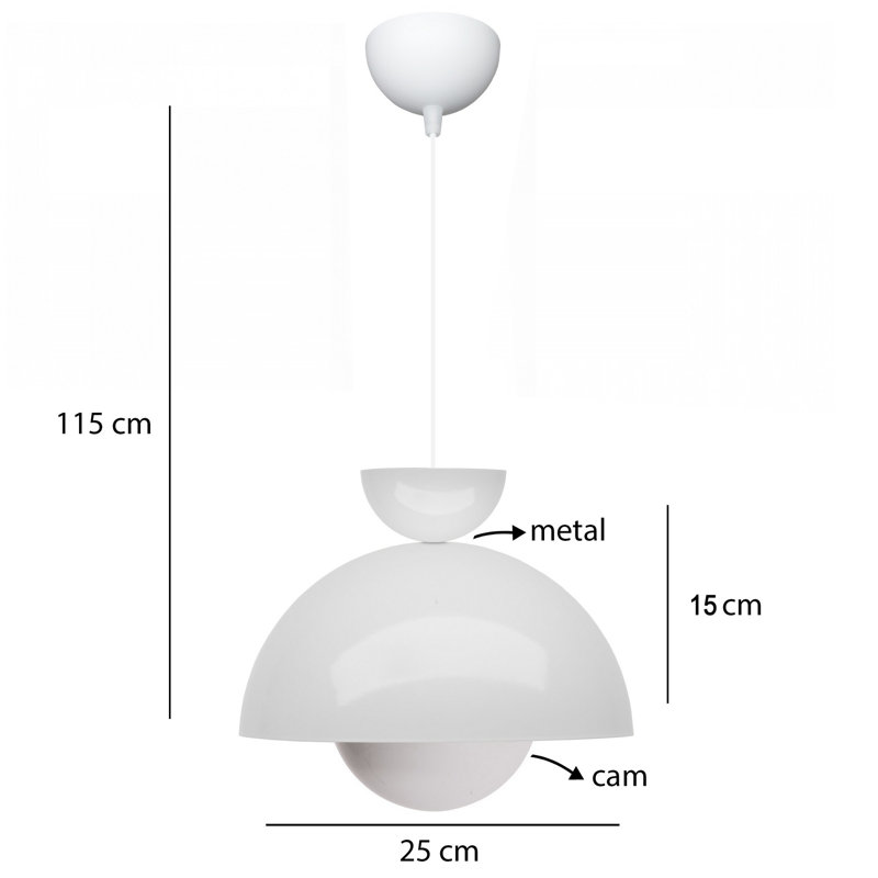 Élégant lustre en métal avec globes en verre, hauteur réglable de 39,4 à 45,3 pouces | Ampoule DEL E27 de 15 W maximum | Diamètre du capuchon 9,8 pouces, diamètre du globe 5,9 pouces | Finition blanche, parfaite pour la salle à manger et les espaces de vie
