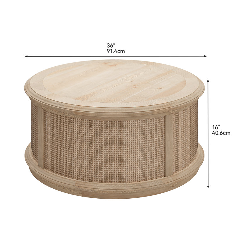 Table basse Britnie, Bois naturel