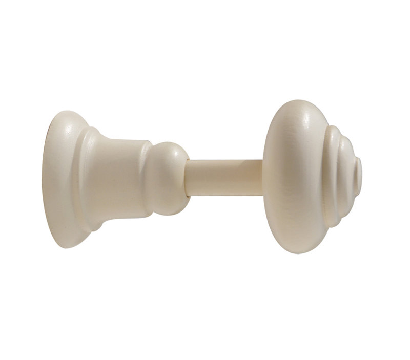 Wood Curtain Holdback/Tieback, Cream