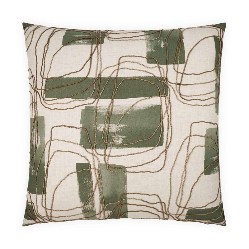 Freeform Square Pillow Cover & Insert, 22"H x 22"W, Green