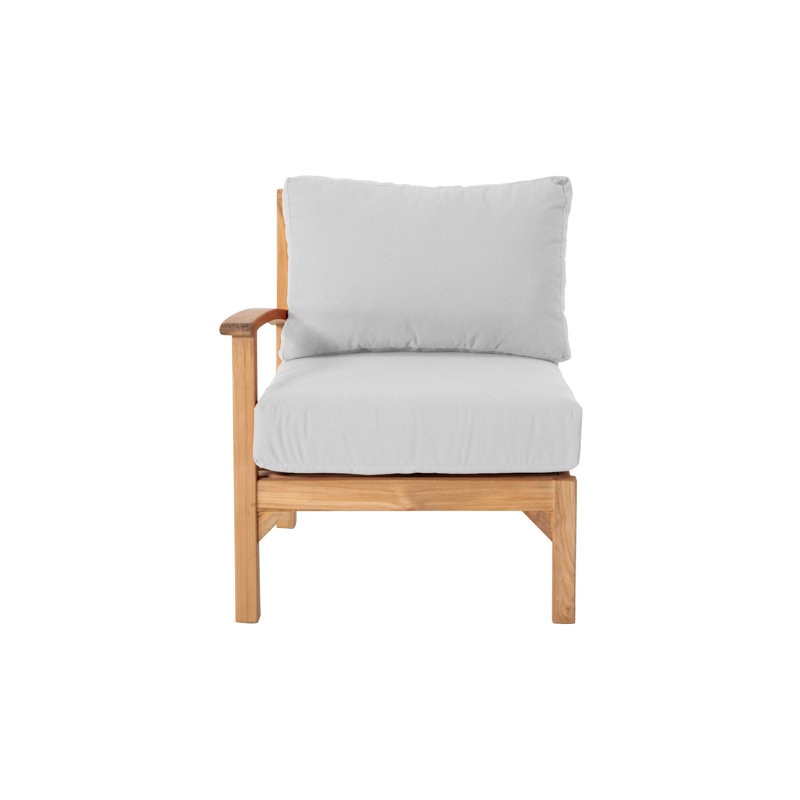 Fauteuil club d'extérieur en teck Huntington, Naturel
