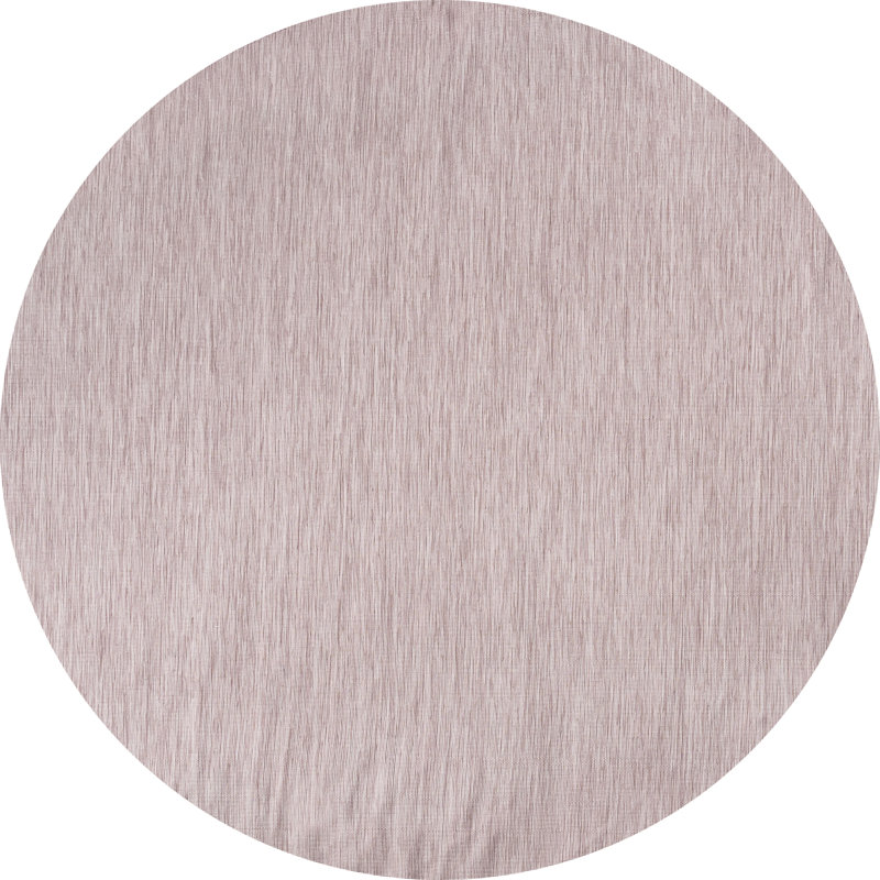 Tapis intérieur / extérieur rose Amirah, Rond 6 pi 7 po