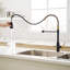 Commercial Black And Nickel Gold Kitchen Faucet With Pull Out Sprayer, Single Handle Single Lever Kitchen Sink Faucet