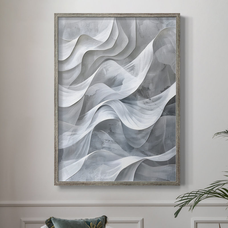 ABSTRACT Series CDLV, reproduction encadrée - bois massif, H 30 po x l 24 po