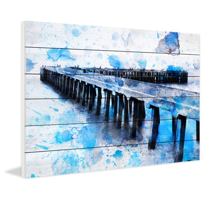 Elysant «Pier», reproduction d'art sur bois blanc