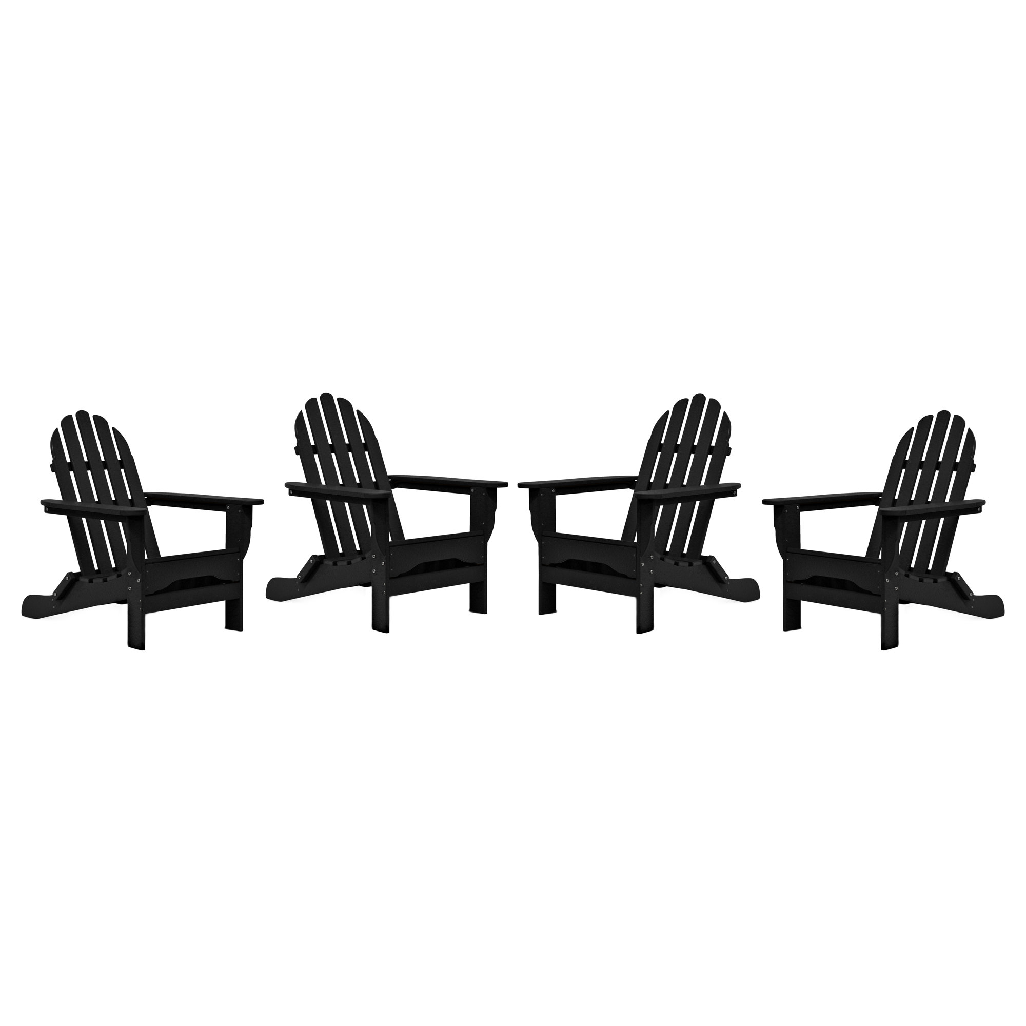 Brunt Outdoor Adirondack Set, Black