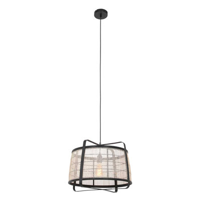 Adavia 1 - Light Black Drum Pendant