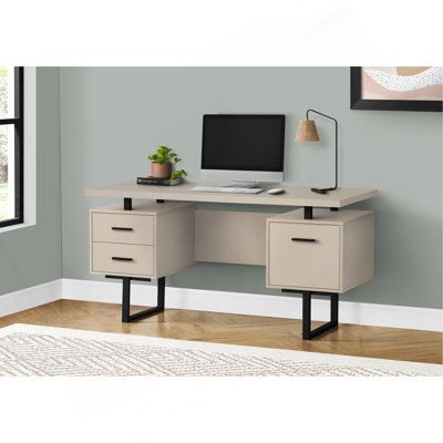 Bureau d'ordinateur pour bureau à domicile, ordinateur portable, installation à gauche, à droite, tiroirs de rangement, L 48 po, travail, stratifié