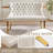 Rectangle Tempered Glass Dining Table Set with Tufted Bench, Luxury Dining Table with Tufted Velvet Dining Chair for Dining Room-913146703-913146702-913146674